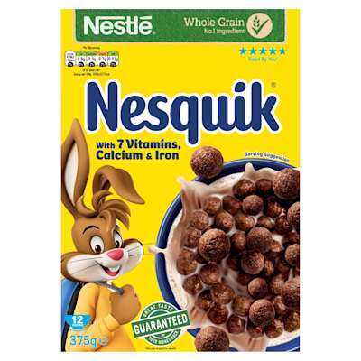 Nestle Nesquik Chocolate Cereal 375g Nestle Nesquik Chocolate Cereal 375g