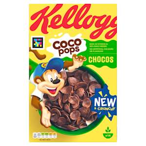 Kellogg's Coco Pops Chocos Chocolate Breakfast Cereal 430g Kellogg's Coco Pops Chocos Chocolate Breakfast Cereal 430g