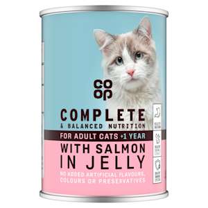 Co-op Complete & Balanced Nutrition with Salmon in Jelly for Adult Cats +1 yr 400g Co-op Complete & Balanced Nutrition with Salmon in Jelly for Adult Cats +1 yr 400g