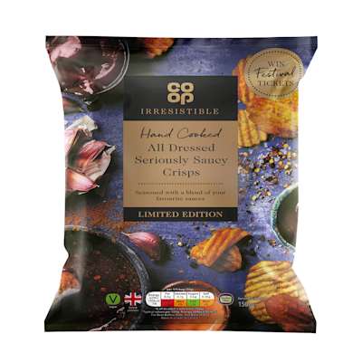 Co-op Irresistible All Dressed Seriously Saucy Crisps 150g Co-op Irresistible All Dressed Seriously Saucy Crisps 150g