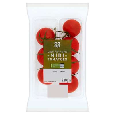 Co-op Midi Vine Ripened Tomatoes 230g Co-op Midi Vine Ripened Tomatoes 230g