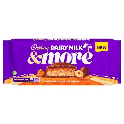 Cadbury Dairy Milk & More Caramel Nut Crunch 180g Cadbury Dairy Milk & More Caramel Nut Crunch 180g