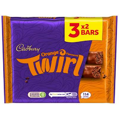 Cadbury Twirl Orange 3 Pack 129G Cadbury Twirl Orange 3 Pack 129G