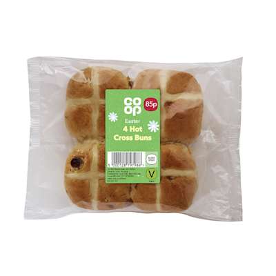 Co-op Hot Cross Buns 4 Pack Co-op Hot Cross Buns 4 Pack