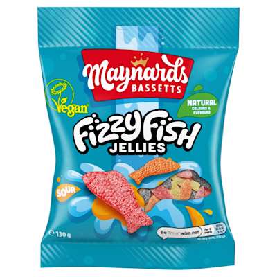 Maynards Bassetts Fizzy Fish Jellies 130g Maynards Bassetts Fizzy Fish Jellies 130g