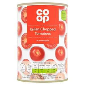 Co-op Italian Chopped Tomatoes 400g Co-op Italian Chopped Tomatoes 400g