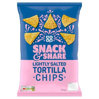 Co-op Lightly Salted Tortilla Chips 180g Co-op Lightly Salted Tortilla Chips 180g