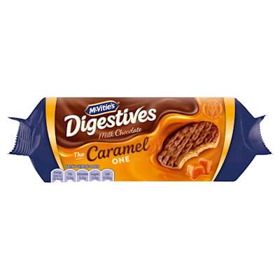 McVitie's Milk Chocolate & Caramel Digestives Biscuits 250g McVitie's Milk Chocolate & Caramel Digestives Biscuits 250g