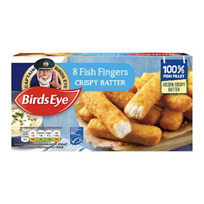 Birds Eye 8 100% Crispy Fish Fingers 224g Birds Eye 8 100% Crispy Fish Fingers 224g