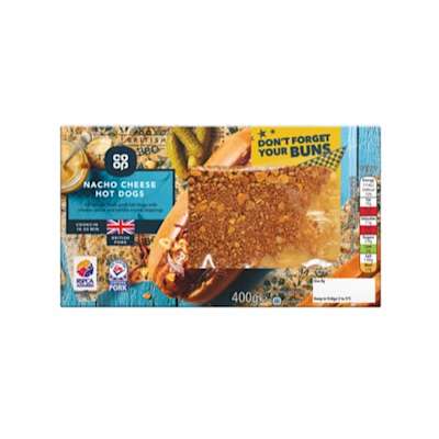 Co-op Nacho Cheese Hot Dogs 400g Co-op Nacho Cheese Hot Dogs 400g