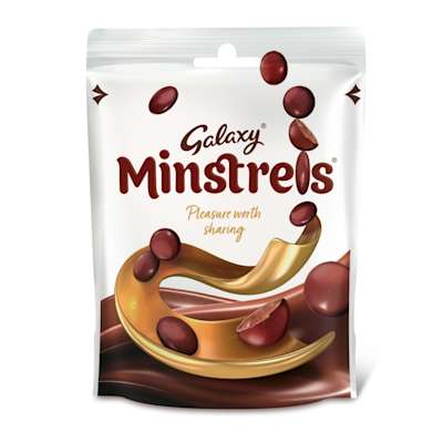 Galaxy Minstrels Milk Chocolate Buttons Pouch Bag 118g Galaxy Minstrels Milk Chocolate Buttons Pouch Bag 118g