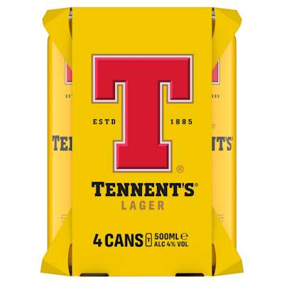 Tennents Lager 4x500ml Tennents Lager 4x500ml