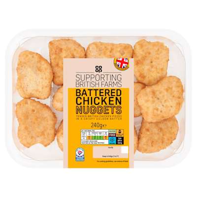Co-op Battered Chicken Nuggets 240g Co-op Battered Chicken Nuggets 240g