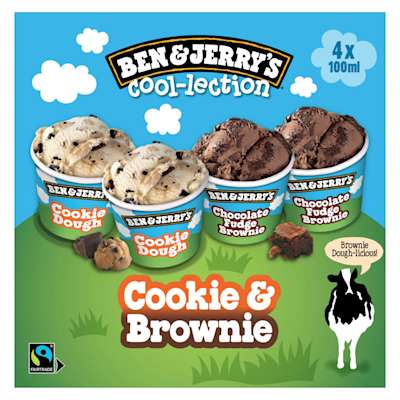 Ben & Jerrys Cookie & Brown Coll 4 x 100ml Ben & Jerrys Cookie & Brown Coll 4 x 100ml