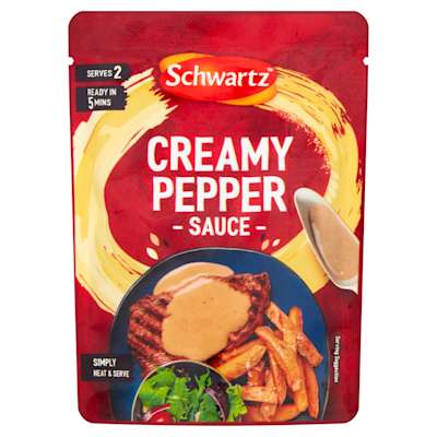 Schwartz Heat & Pour Creamy Pepper Sauce 170g Schwartz Heat & Pour Creamy Pepper Sauce 170g