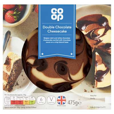 Co-op Double Chocolate Cheesecake 475g Co-op Double Chocolate Cheesecake 475g