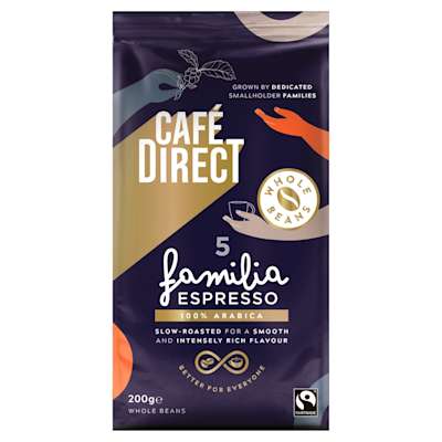 Cafedirect Whole Bean Familia Espresso 200g  Cafedirect Whole Bean Familia Espresso 200g