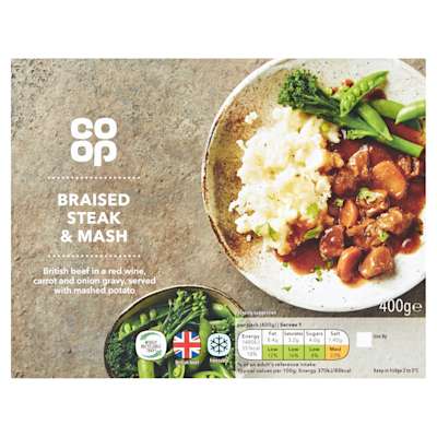 Co-op Traditional Braised Steak and Mash 400g Co-op Traditional Braised Steak and Mash 400g