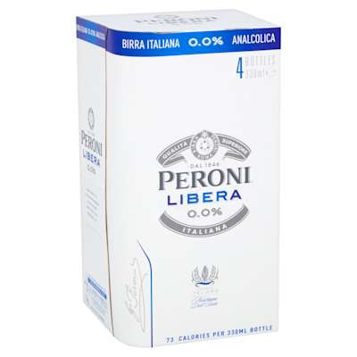 Peroni Libera 0.0% Bottles 4x330ml Peroni Libera 0.0% Bottles 4x330ml