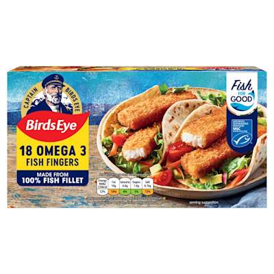 Birds Eye 18 Omega 3 Fish Fingers 504g Birds Eye 18 Omega 3 Fish Fingers 504g