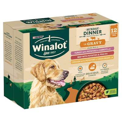 Winalot Adult Sunday Dinners in Gravy 12 x 100g Winalot Adult Sunday Dinners in Gravy 12 x 100g