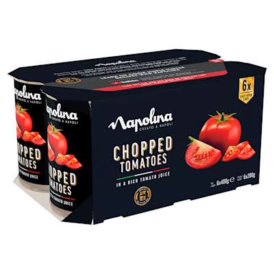 Napolina Chopped Tomatoes 6x400g Napolina Chopped Tomatoes 6x400g