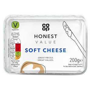 Co-op Honest Value Soft White Cheese 200g Co-op Honest Value Soft White Cheese 200g