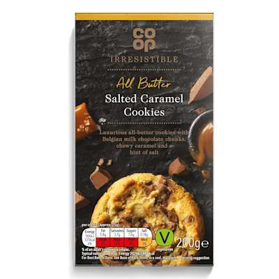 Co-op Irresistible Salted Caramel Cookies 210g Co-op Irresistible Salted Caramel Cookies 210g