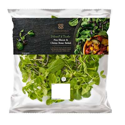 Co-op Irresistible Pea Shoot & China Rose Salad 80g Co-op Irresistible Pea Shoot & China Rose Salad 80g