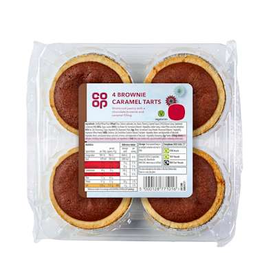 Brownie Caramel Tarts 4 Pack Brownie Caramel Tarts 4 Pack