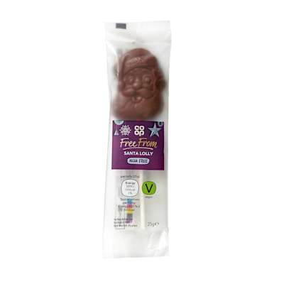 Co-op Free From Chocolate Santa Lolly 25g Co-op Free From Chocolate Santa Lolly 25g