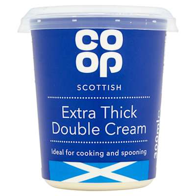 Co-op Scottish Extra Thick Double Cream 300ml Co-op Scottish Extra Thick Double Cream 300ml