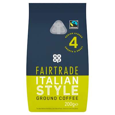 Co-op Fairtrade Italian Roast & Ground 200g Co-op Fairtrade Italian Roast & Ground 200g