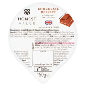 Co-op Honest Value Chocolate Dessert