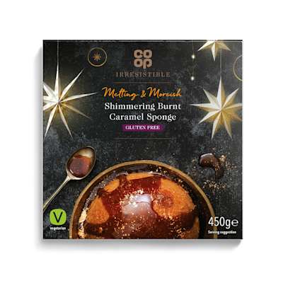 Co-op Irresistible Free From Burnt Caramel Sponge 400g Co-op Irresistible Free From Burnt Caramel Sponge 400g