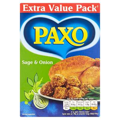Paxo Sage & Onion Stuffing 340g Paxo Sage & Onion Stuffing 340g