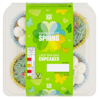 Co-op Lady Baa Baa Easter Cupcakes 4pk Co-op Lady Baa Baa Easter Cupcakes 4pk