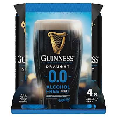 Guinness 0% Can 4x440ml Guinness 0% Can 4x440ml
