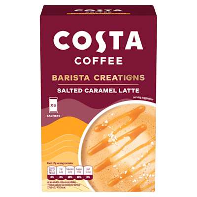 Costa Mixers Salted Caramel Latte 6s 144g Costa Mixers Salted Caramel Latte 6s 144g