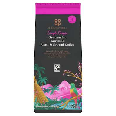 Co-op Irresistible Fairtrade Guatemalan Ground Coffee 200g Co-op Irresistible Fairtrade Guatemalan Ground Coffee 200g