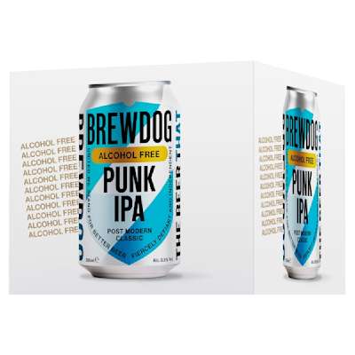 Brewdog Punk Alcohol Free Cans 4x330ml Brewdog Punk Alcohol Free Cans 4x330ml