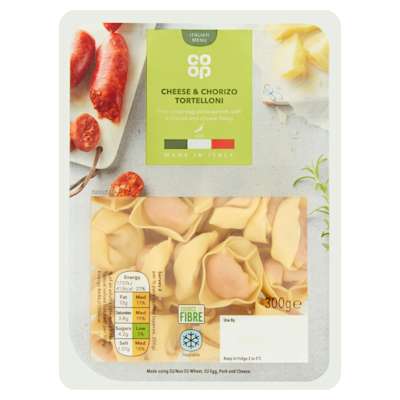 Co-op Fresh Cheese & Chorizo Tortelloni 300g Co-op Fresh Cheese & Chorizo Tortelloni 300g