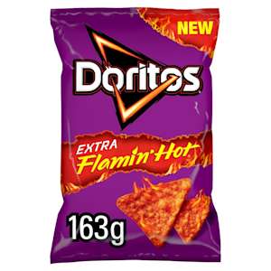 Doritos Extra Flamin’ Hot Tortilla Crisps 163g Doritos Extra Flamin’ Hot Tortilla Crisps 163g