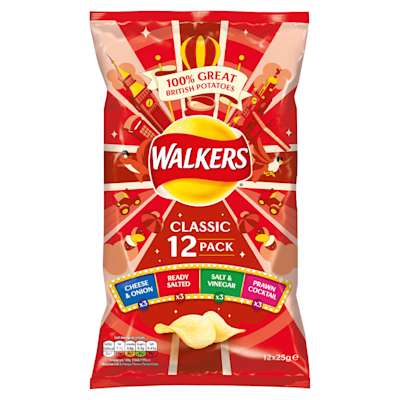 Walkers Classic Variety Crisps 12x25g Walkers Classic Variety Crisps 12x25g