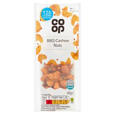 Co-op BBQ Cashew Nuts 40g Co-op BBQ Cashew Nuts 40g