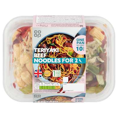 Co-op Teriyaki Beef Noodles for 2 750g Co-op Teriyaki Beef Noodles for 2 750g