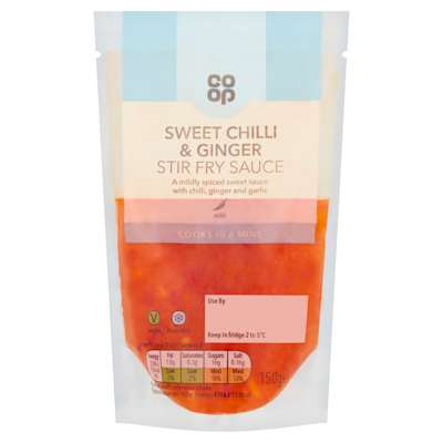 Co-op Sweet Chilli & Ginger Stir Fry Sauce 150g Co-op Sweet Chilli & Ginger Stir Fry Sauce 150g