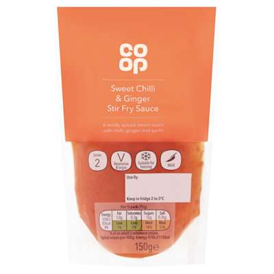 Co-op Sweet Chilli and Ginger Stir Fry Sauce 150g Co-op Sweet Chilli and Ginger Stir Fry Sauce 150g