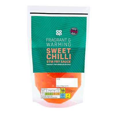 Co-op Sweet Chilli & Ginger Stir Fry Sauce 150g Co-op Sweet Chilli & Ginger Stir Fry Sauce 150g