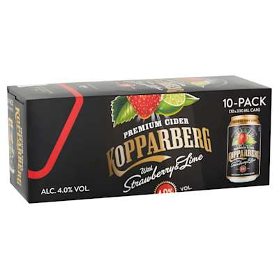 Kopparberg Strawberry and Lime Can 10x330ml Kopparberg Strawberry and Lime Can 10x330ml